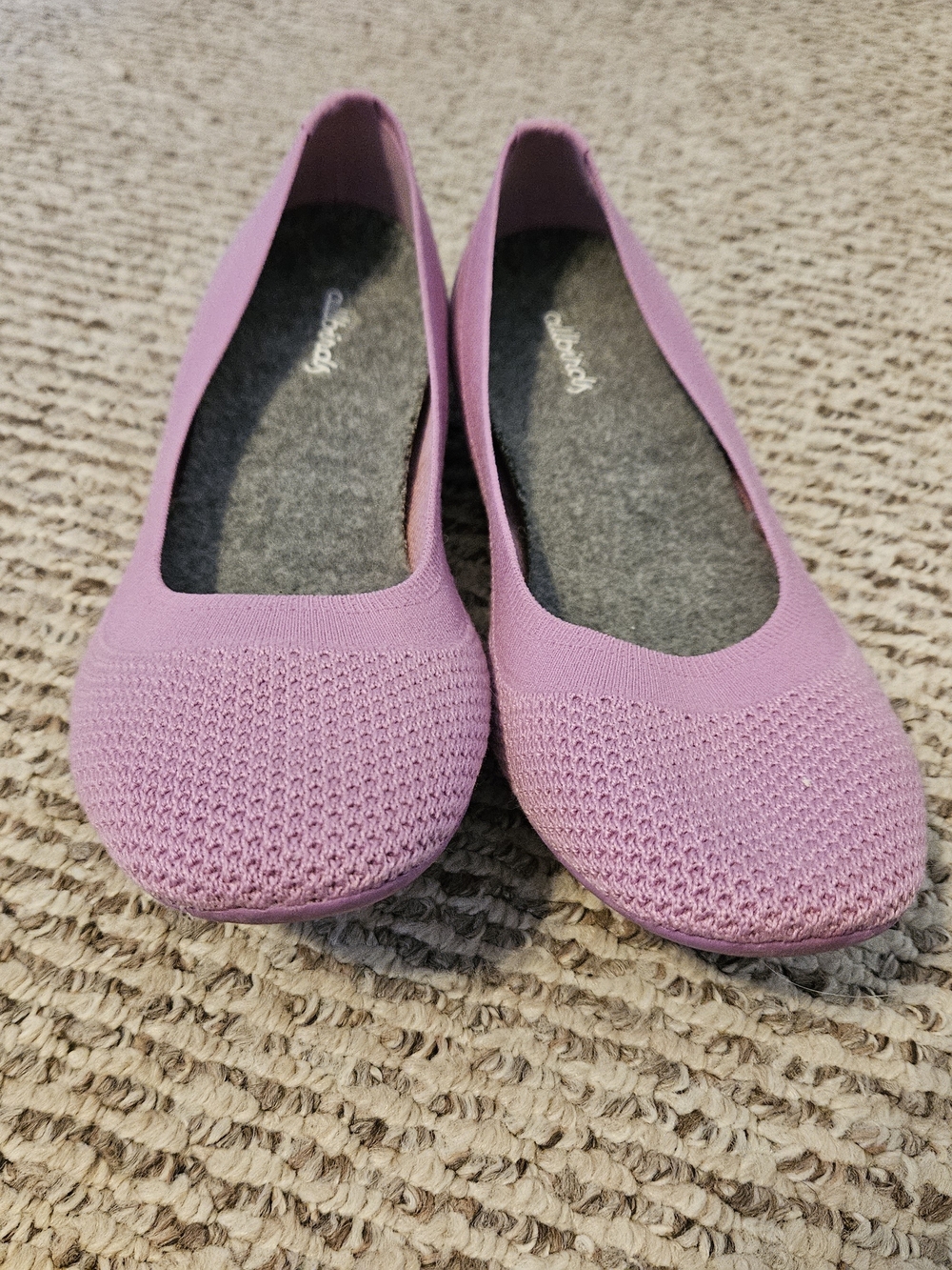 allbirds Purple Pink Knit Ballet Flats
